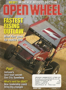 OPEN WHEEL 2001 AUG - RICK FERKEL, GAS CITY I-69, BRAD FURR, SALDANA vs. WALL